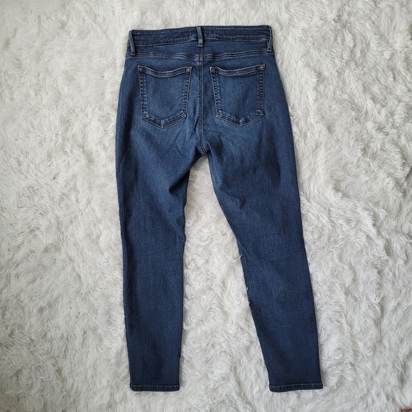 LOFT Skinny Crop Dark Wash Jeans Women's Size 27/4 - Picture 6 of 13
